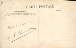 Postal Folclore Alrededores de Roscoff Isla de Batz Joven Illienne Traje de fiesta