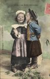 CPA Folklore Enfants Les petits amoureux 