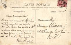 Postal Folclore los pequeños Niños enamorado