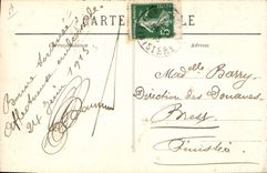 Postal Folclore Muchacha de Concarneau