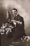 CPA Fantaisie Paques 1er Avril Homme 