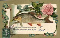 CPA Fantaisie Paques 1er Avril 