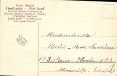 Vintage Postcard Fantaisie Easter April 1st Horseshoe Fleurs