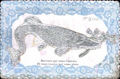 CPA Fantaisie Paques 1er Avril 