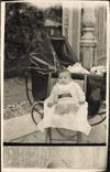 CARTE PHOTO Bebe Enfant Pousette 