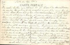 Vintage Postcard Chasse has courre Chasses out of Drill D' Ermenonville Hallai on foot with the post of the gendarmes