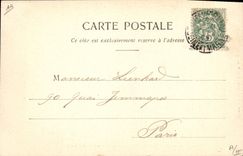 Vintage Postcard Chasse has courre out of Drill of Fontainebleau On the way for the attack Chiens Dog