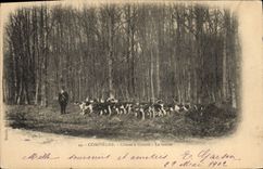 CPA Chasse a courre La meute Compiegne Chiens Chien