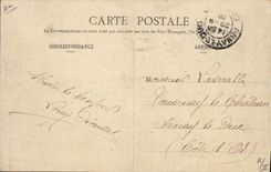 Vintage Postcard Chasse has courre in the drill of Dreux Relais of dogs to the crossroads of the Ten roads