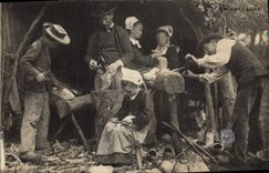 Vintage Postcard Shoe Sabot-makers in Brittany SIGNAL
