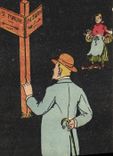 CPA Fantaisie Illustrateur Homme J'ai deux routes a suivre St Maur Mezidon 