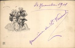 CPA Fantaisie Illustrateur Femmes 