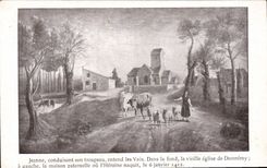 CPA Jeanne d'Arc conduisant son troupeau entend les vois 