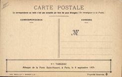 CPA Jeanne d'Arc Attaque a la porte Saint Honore a Paris Moulin a vent 