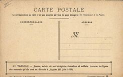 CPA Jeanne d'Arc Jeanne suivie de ses intrepides chevaliers et soldats travers les lignes des ennemis 