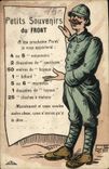 CPA Fantaisie Illustrateur Griff Petits souvenirs du front Militaria 