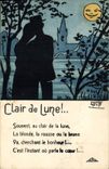 CPA Fantaisie Illustrateur Griff Clair de lune 