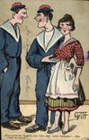 CPA Fantaisie Illustrateur Griff Marins Militaria 