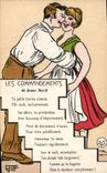 CPA Fantaisie Illustrateur Griff Les commandements du jeune marie Mariage 