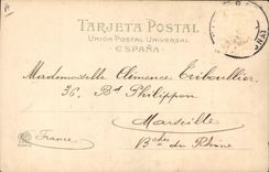 Postal Corrida Corrida de toros Conejito entrando a Matar