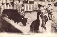 CPA Corrida Course de taureaux La descabello a pulso 