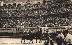 Postal Corrida Corrida de toros una clavija larga