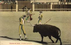 CPA Corrida Course de taureaux Poniendo banderillas 