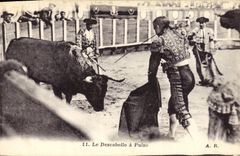 CPA Corrida Course de taureaux La descabello a Pulso 