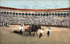 CPA Corrida Course de taureaux Arrastre 