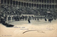 CPA Corrida Course de taureaux Suerte de Vara 