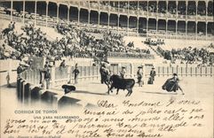 Vintage Postcard Corrida Bullfight One will vara recargando