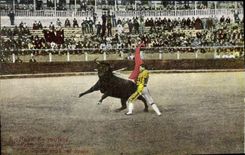 CPA Corrida Course de taureaux Pase de muleta 