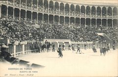 CPA Corrida Course de taureaux Suerte de Vara 