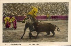 Postal Corrida Corrida de toros un buena vara