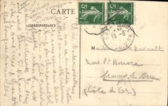 Vintage Postcard Bateau Steamer St Nazaire Bassin of Penhoet Rochambeau has mature Building sites of the Atlantic the goliath crane of the building sites of the Loire