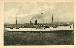CPA Bateau Paquebot Fabre Line SS Roma 