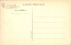 CPA Bateau Paquebot Fabre Line SS Roma