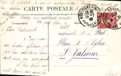 Vintage Postcard Boat Boulogne Steamer on Sea the Rotterdam Deck chair leaving for America