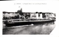 CPM Bateau Paquebot Dieppe Le paquebot Rouen Service de Dieppe a Newhaven 