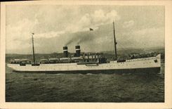 CPA Bateau Paquebot Fabre Line SS Roma 