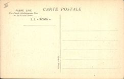 CPA Bateau Paquebot Fabre Line SS Roma 