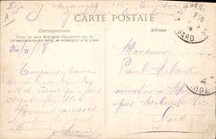 Vintage Postcard Boat Steamer Against destroyer