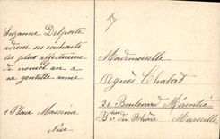 Vintage Postcard Fantasy Snowman Happy new year Woman