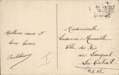 CPA Fantaisie Bonhomme de neige Femme Bonne annee 