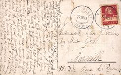 CPA Fantaisie Bonhomme de neige Enfant Femme Luge 