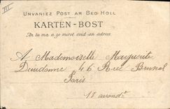 Postal Folclore Muchacha de Roscoff