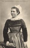 CPA Folklore Jeune fille de Daoulas 