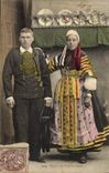 CPA Folklore Maries de Pont L'Abbe Mariage 