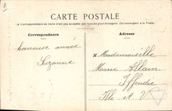 Postal Folclore Plougastel Daoulas la salida para el bautismo Niños