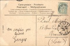 CPA Sabot Fantaisie Poussins Fleurs 